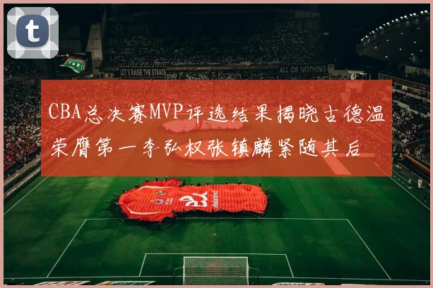 CBA总决赛MVP评选结果揭晓古德温荣膺第一李弘权张镇麟紧随其后